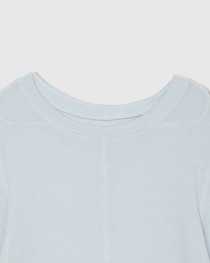 TWO-TONE SHEER RIBBED TOPS