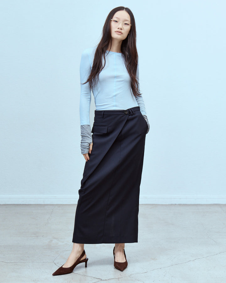 TWO-TONE SHEER RIBBED TOPS