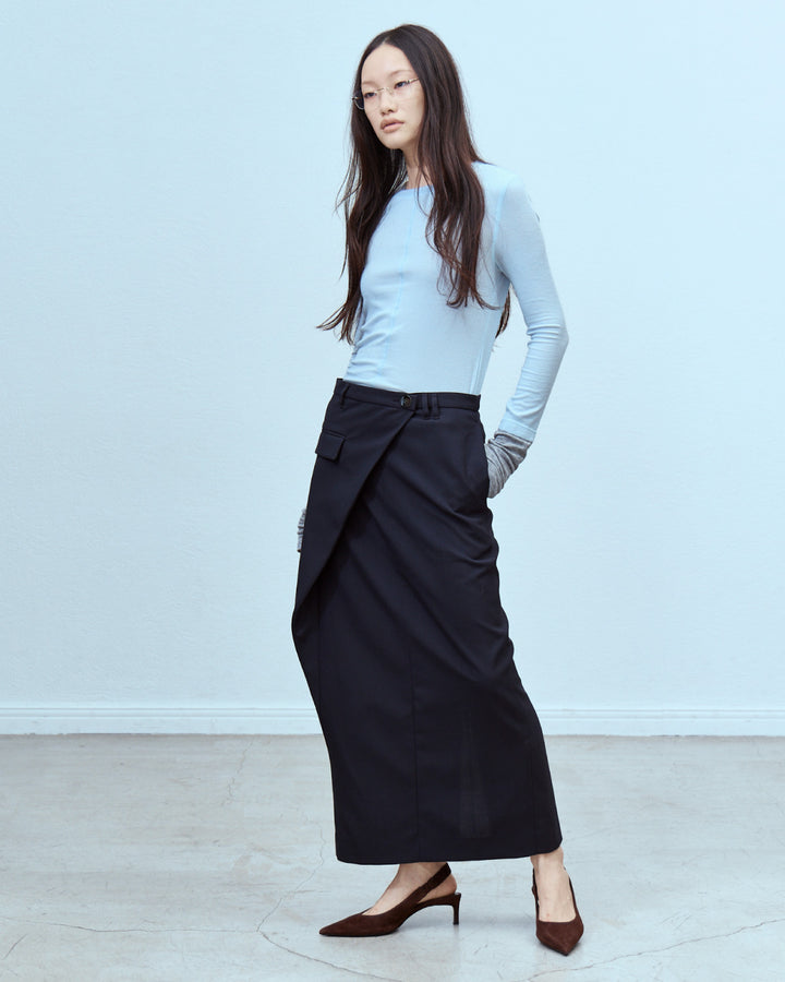 TWO-TONE SHEER RIBBED TOPS