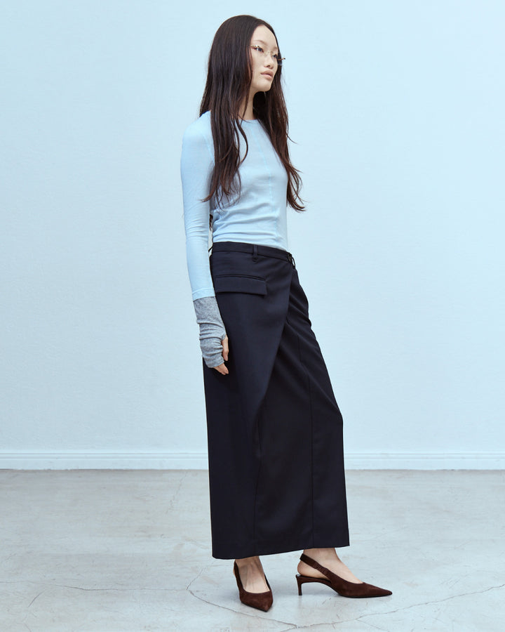 TWO-TONE SHEER RIBBED TOPS