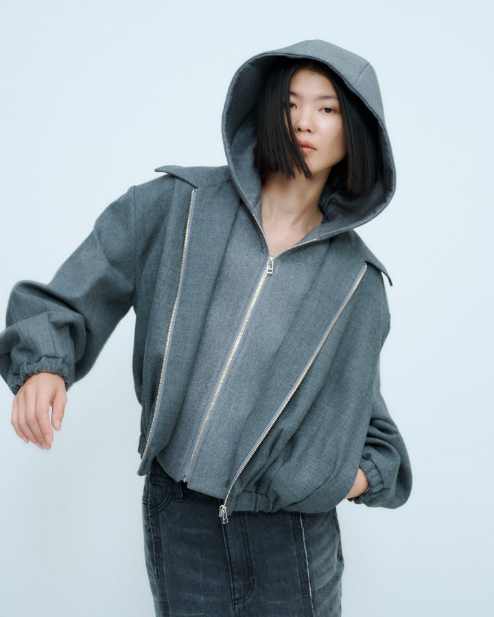 DRY WOOL HOODIE JACKET