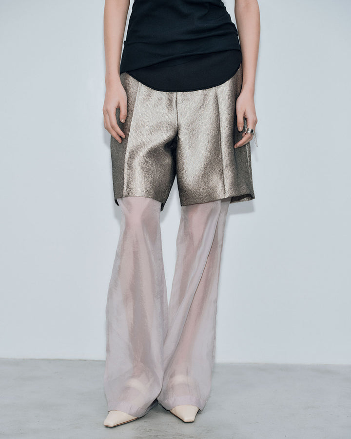 METAL BUTCHER SHEER LAYERED PANTS