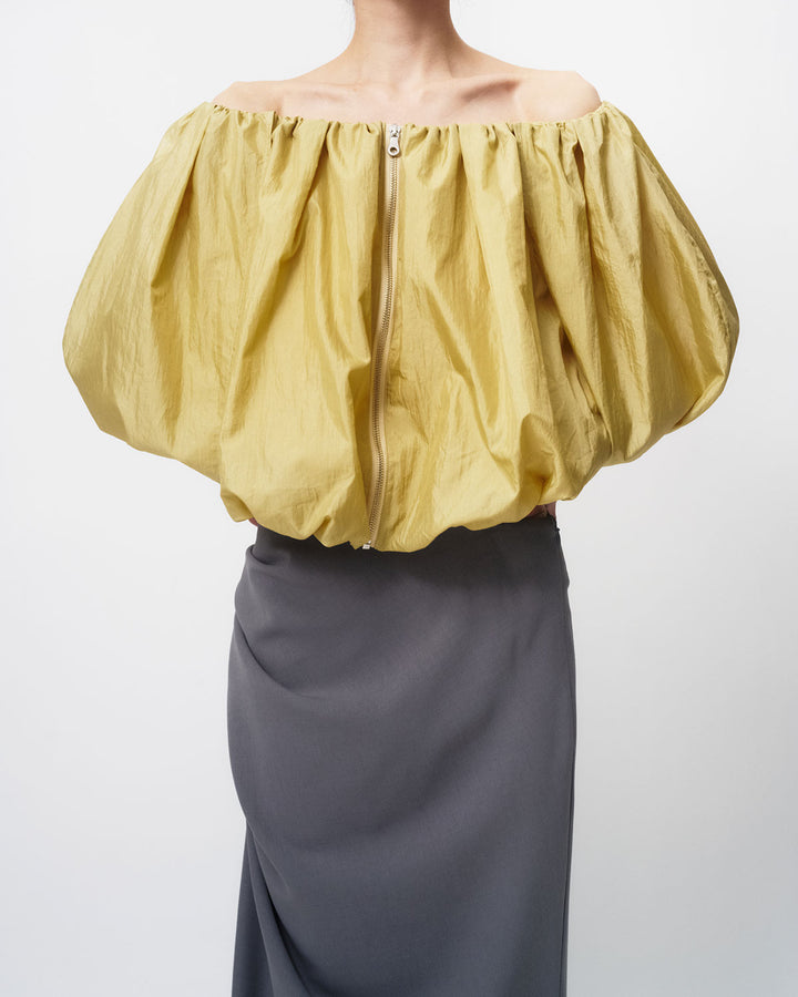 NYLON TAFFETA BALLOON BLOUSON