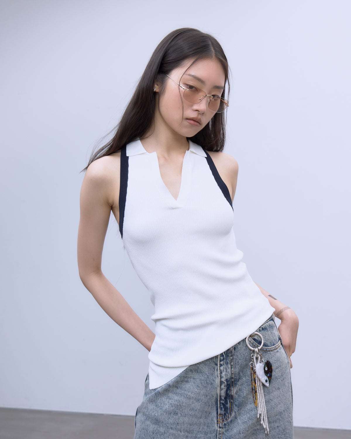 AMERICAN SLEEVE KNIT POLO