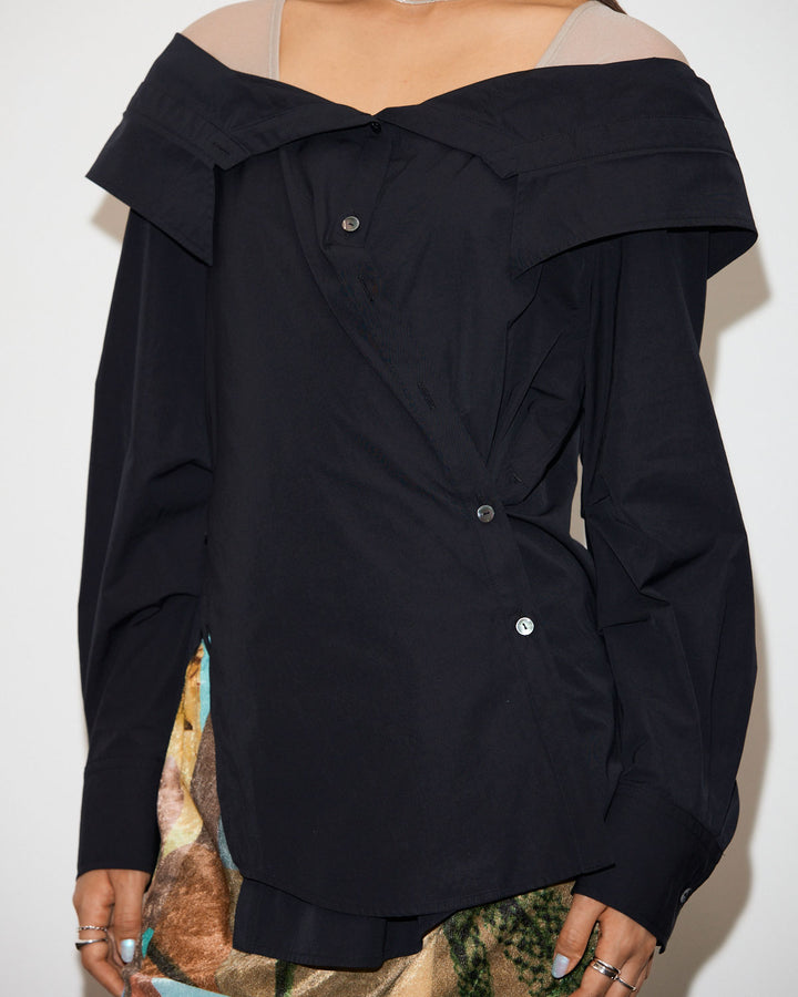 PRETENSE OFF-SHOULDER MANY WAY SHIRTS