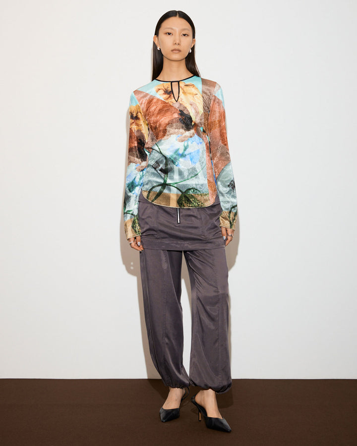 PRE-SENT PRINT VELOUR TOPS