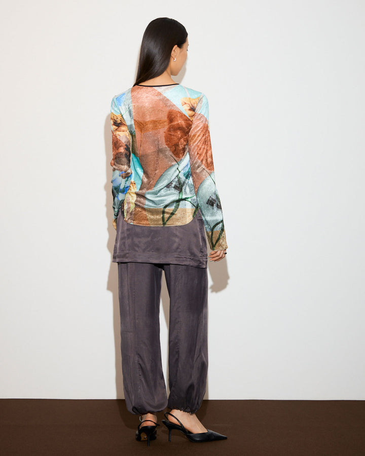 PRE-SENT PRINT VELOUR TOPS