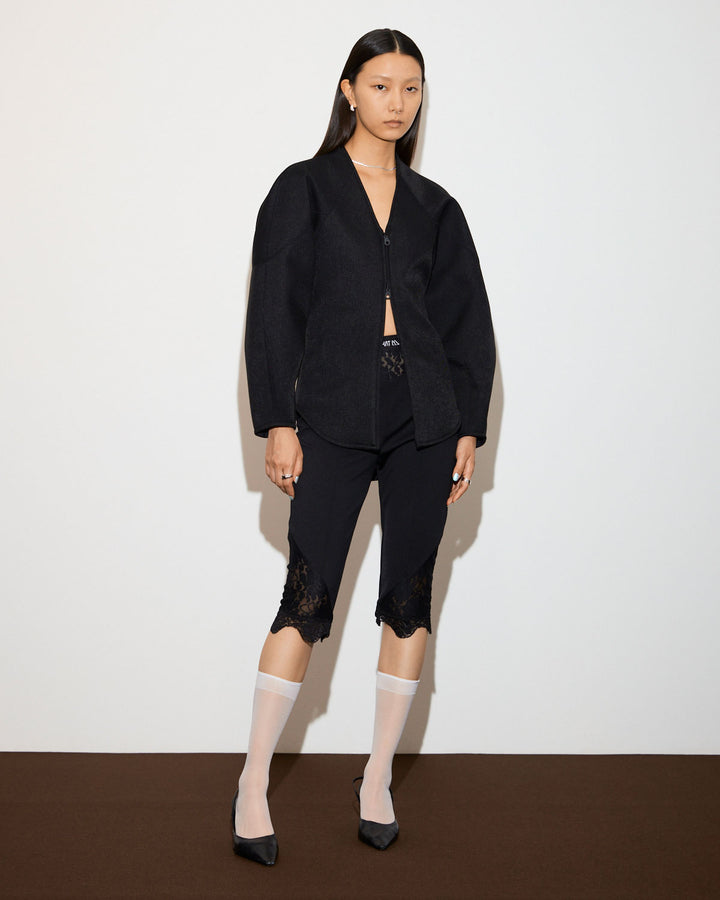 DOUBLE KNIT V-NECK JACKET