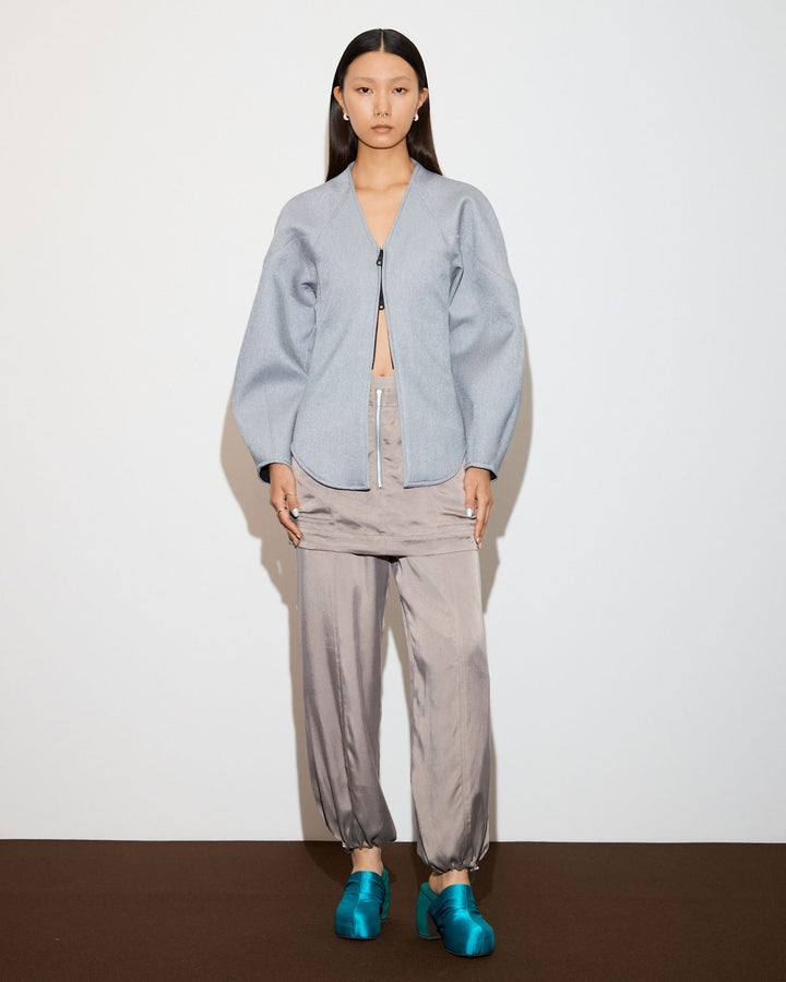 DOUBLE KNIT V-NECK JACKET