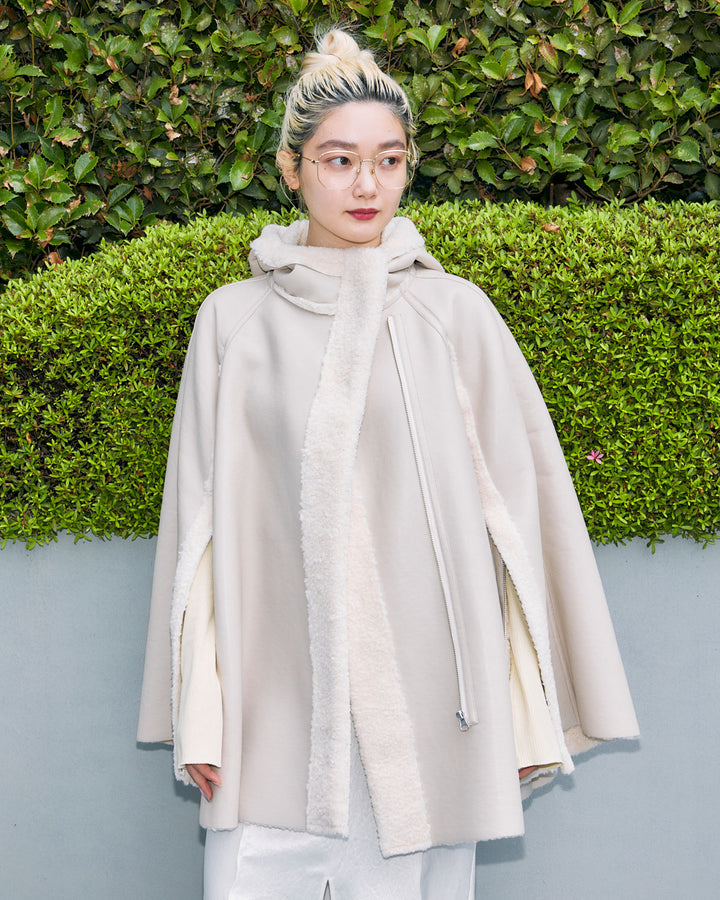ECO MOUTON PONCHO JACKET