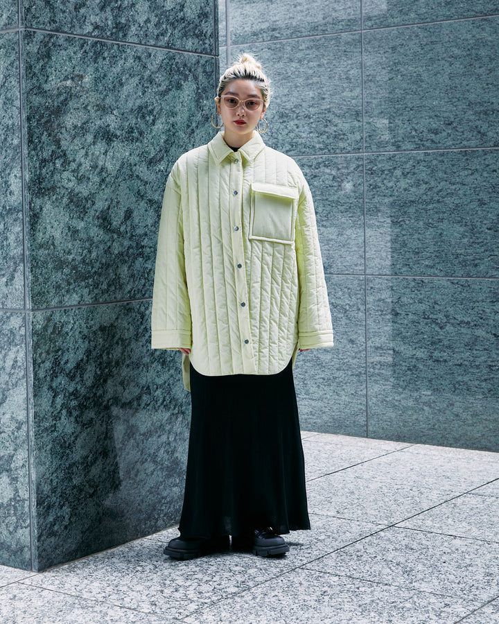 QUILTED LONG SHIRT JACKET【受注終了】