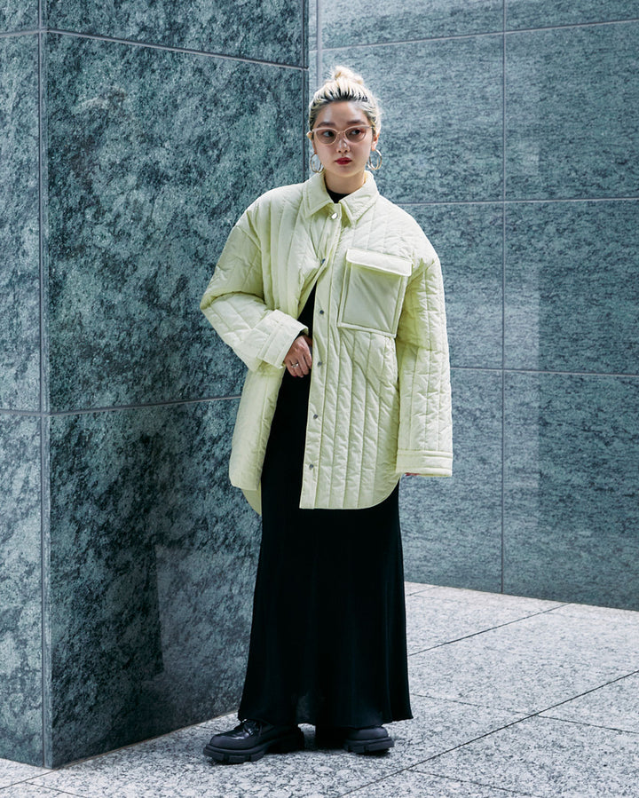 QUILTED LONG SHIRT JACKET【受注終了】