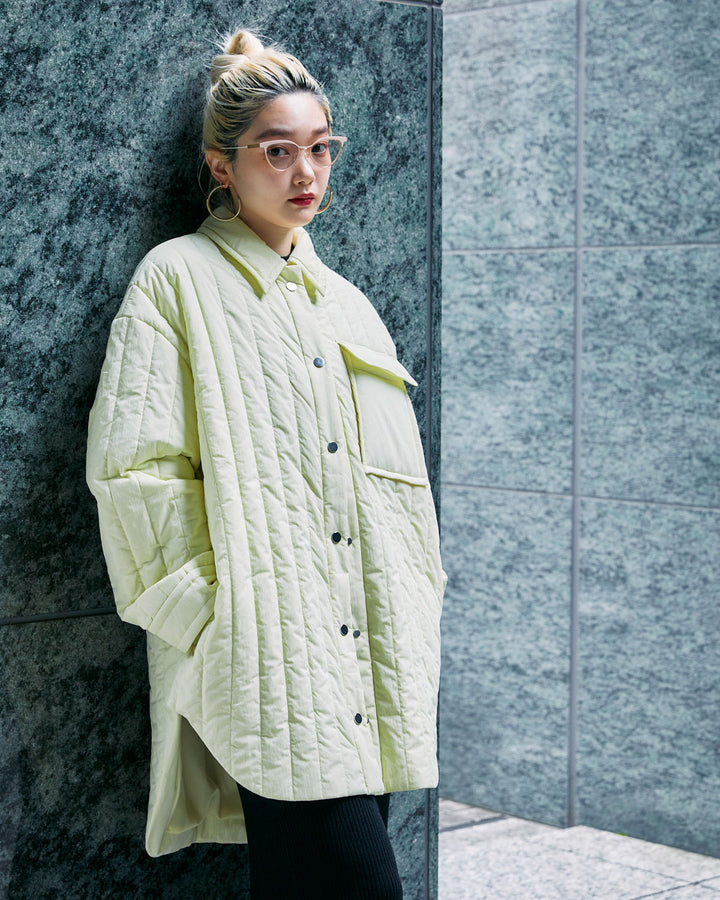 QUILTED LONG SHIRT JACKET【受注終了】
