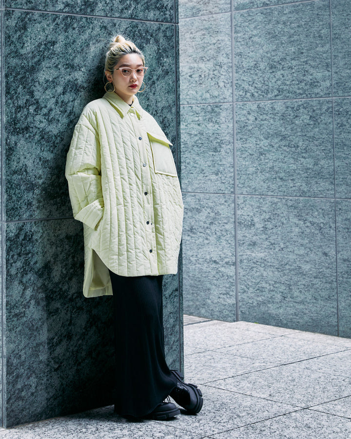 QUILTED LONG SHIRT JACKET【受注終了】