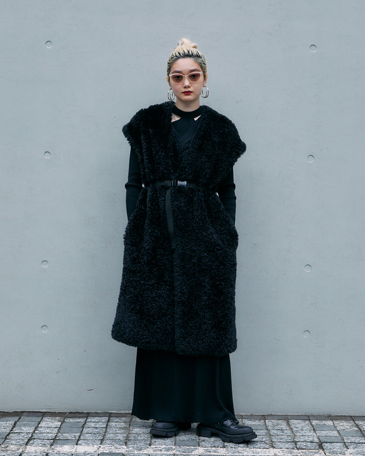 ECO SHEEP FUR LONG GILET