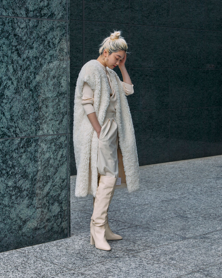 ECO SHEEP FUR LONG GILET