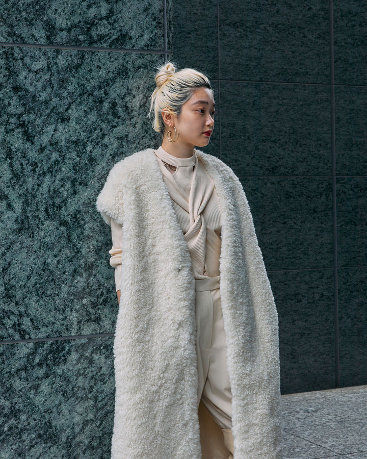 ECO SHEEP FUR LONG GILET