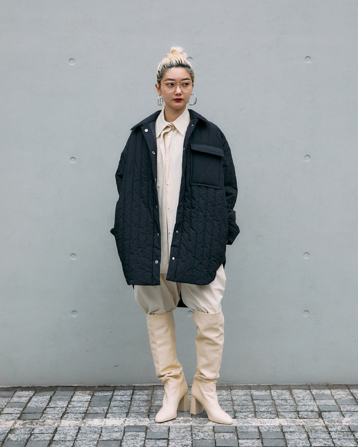QUILTED LONG SHIRT JACKET【受注終了】
