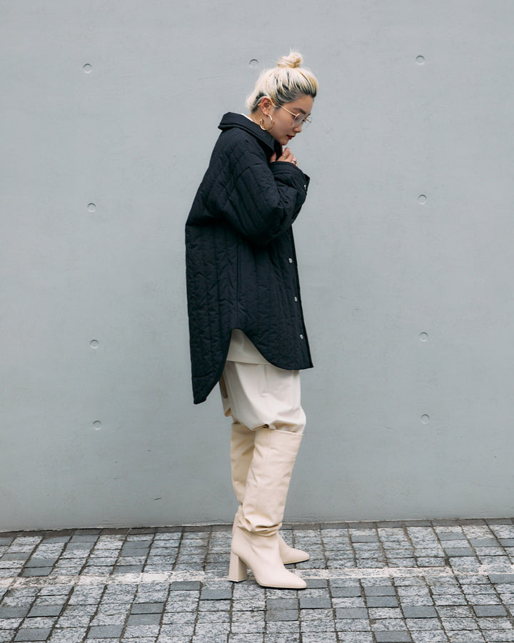 QUILTED LONG SHIRT JACKET【受注終了】