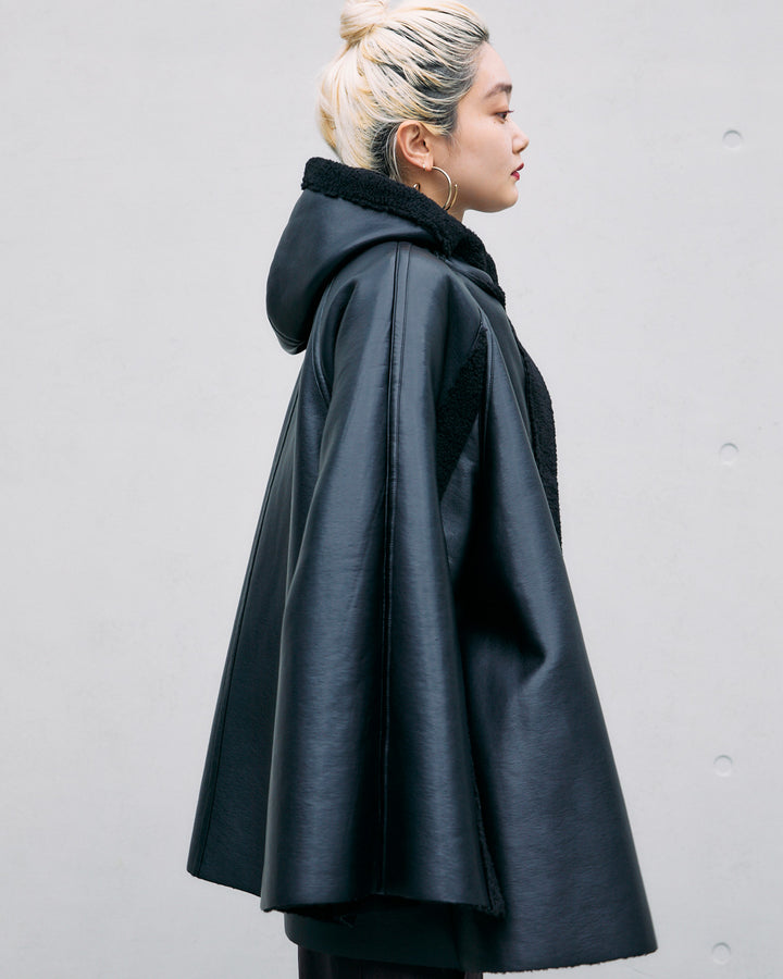 ECO MOUTON PONCHO JACKET
