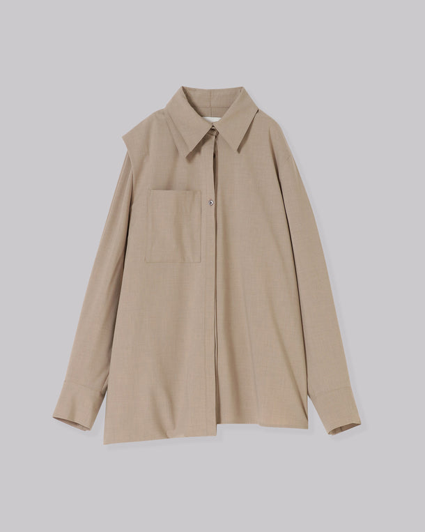 T/R ASYMMETRY LAYERED 2WAY SHIRT