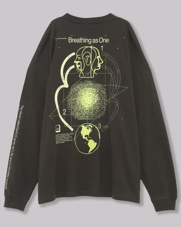BREATHING PRINT LONG SLEEVE T-SHIRT