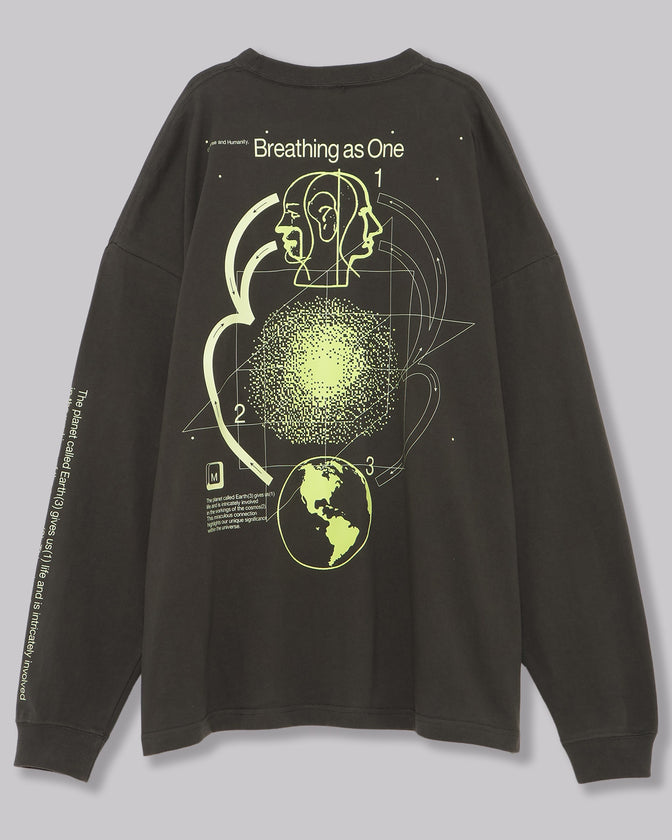 BREATHING PRINT LONG SLEEVE T-SHIRT