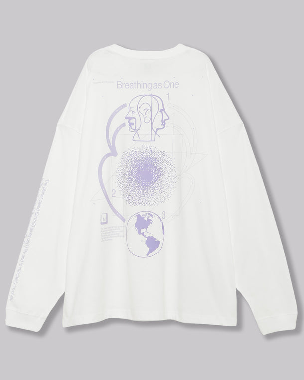 BREATHING PRINT LONG SLEEVE T-SHIRT
