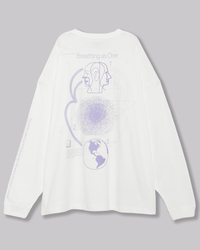 BREATHING PRINT LONG SLEEVE T-SHIRT