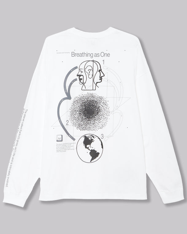 BREATHING PRINT LONG SLEEVE T-SHIRT