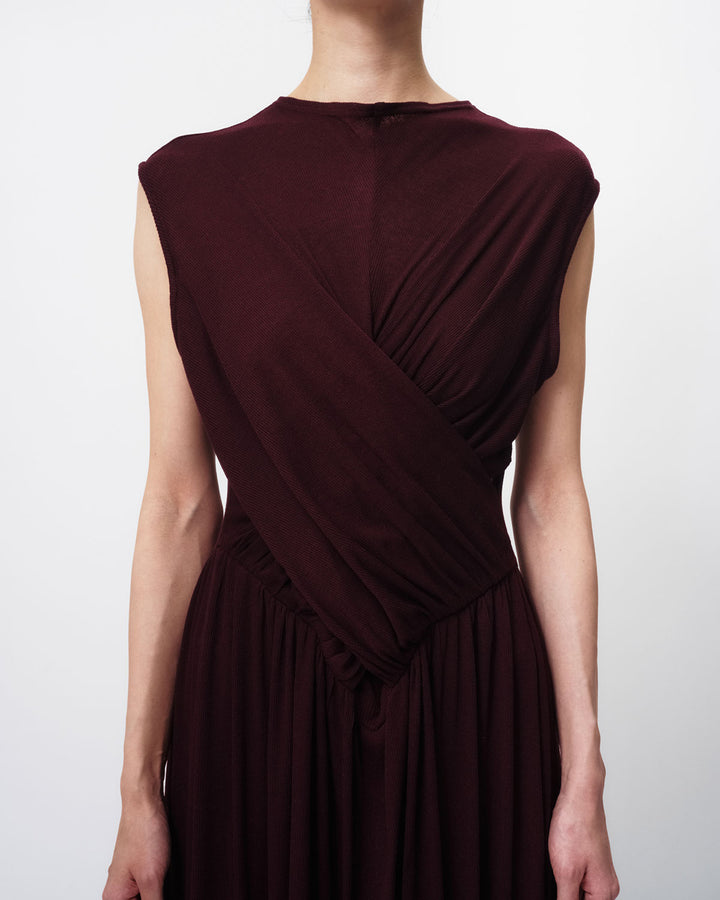SHEER JERSEY MAXI DRESS