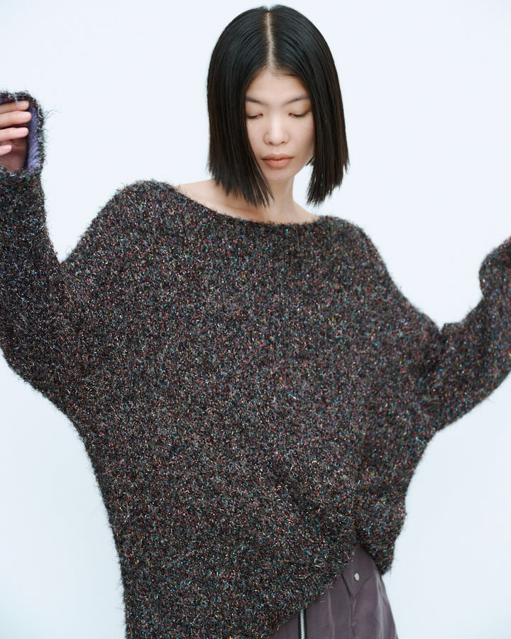 SPARKLY OVER KNIT PULL-OVER
