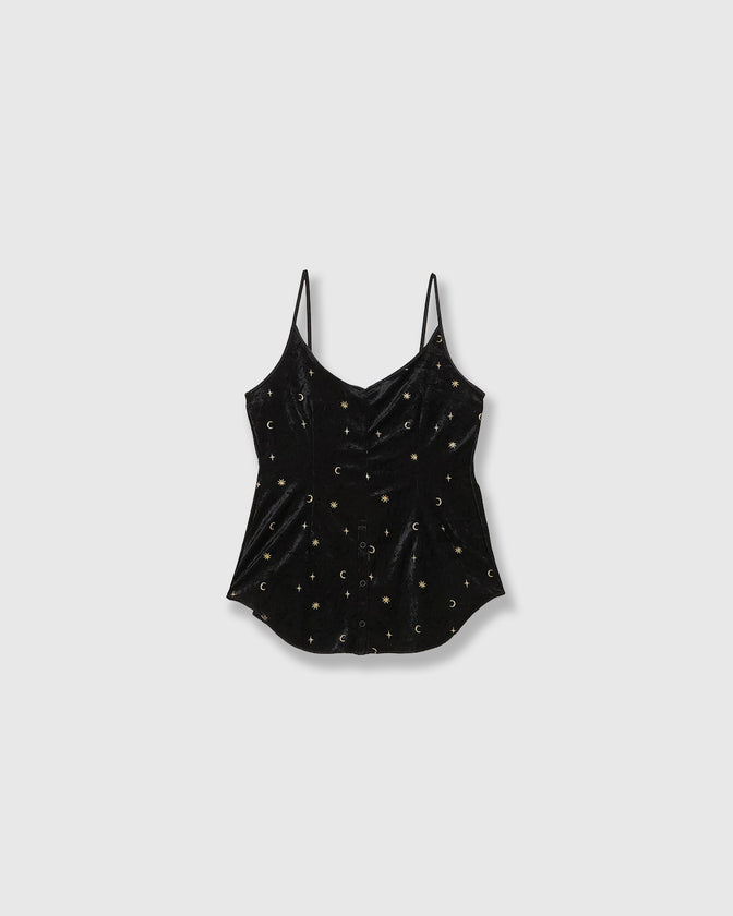 STICKER PRINT VELOUR CAMISOLE