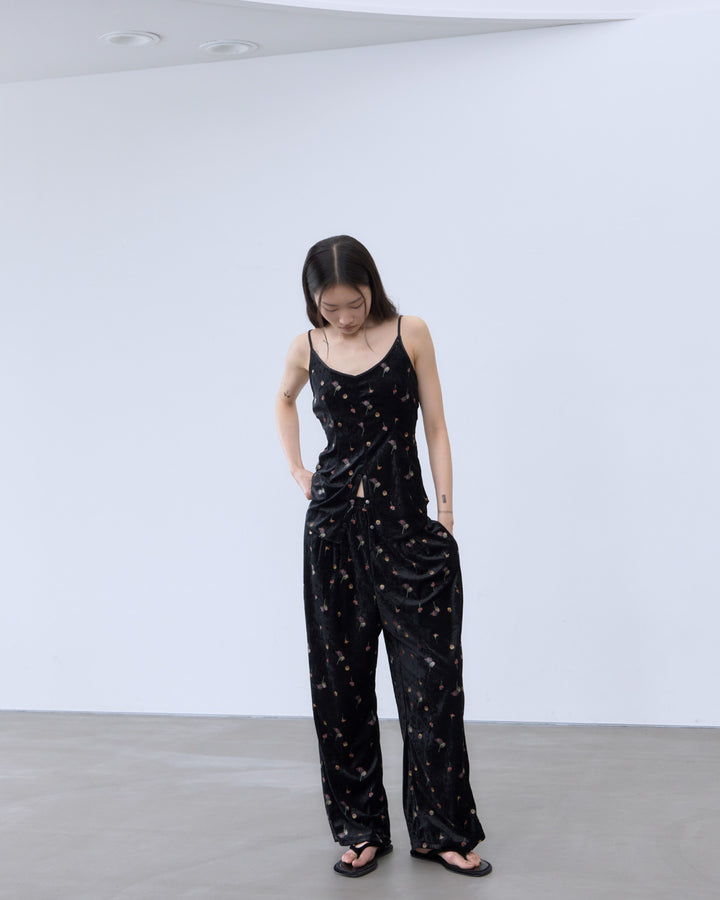 STICKER PRINT VELOUR CAMISOLE