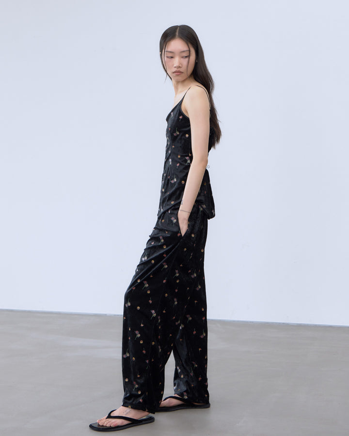 STICKER PRINT VELOUR CAMISOLE