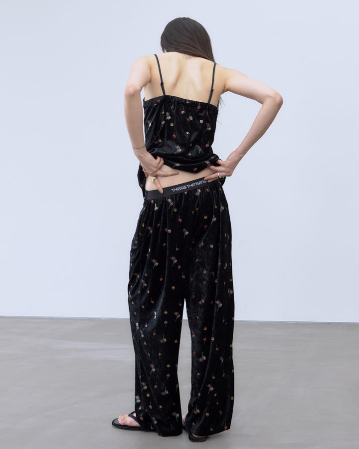 STICKER PRINT VELOUR CAMISOLE