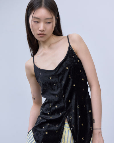 STICKER PRINT VELOUR CAMISOLE