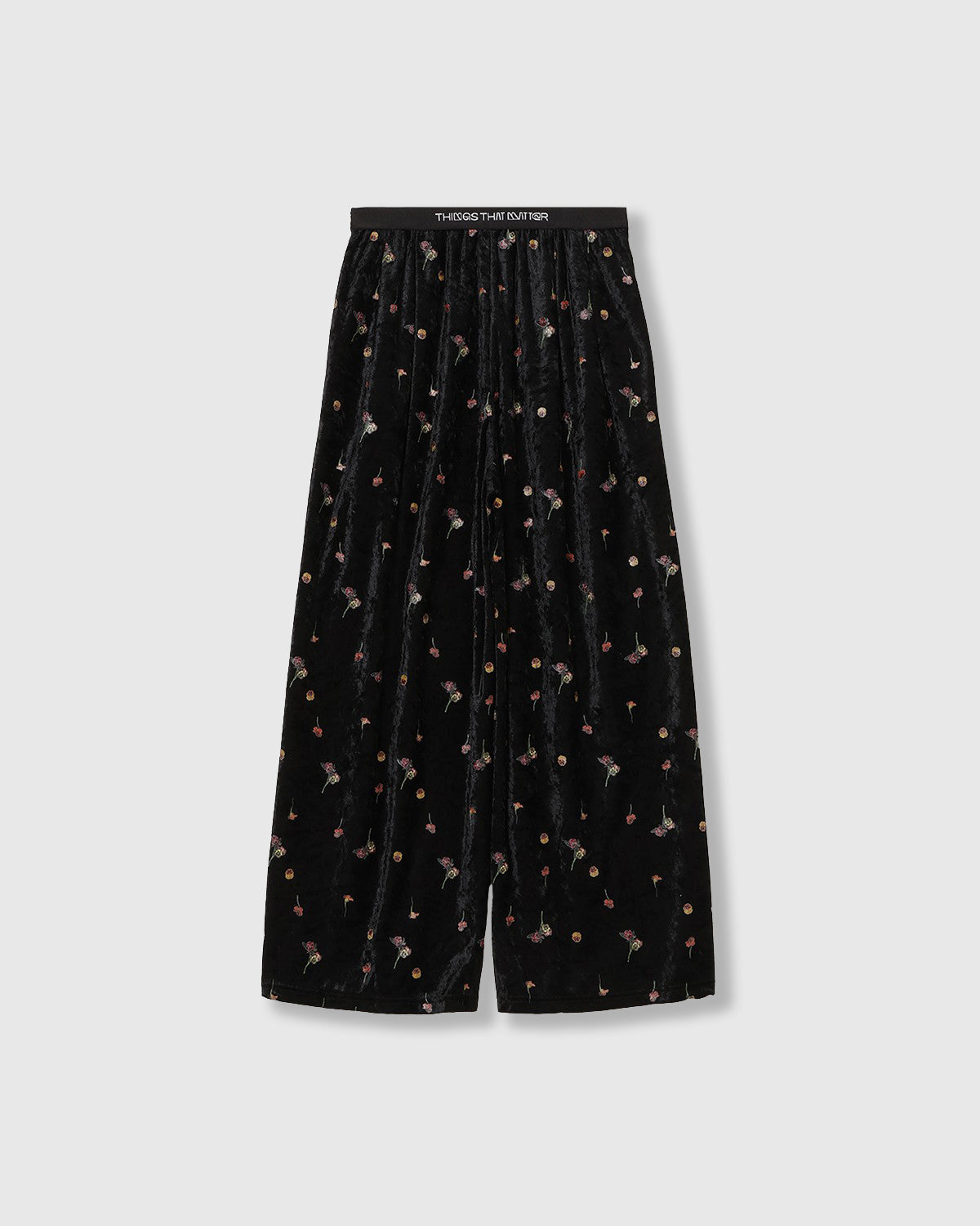 STICKER PRINT VELOUR PANTS | | STORE | THINGS THAT MATTER ONLINE STORE
