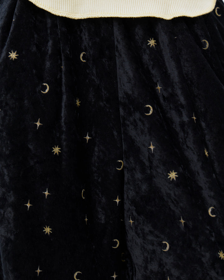 STICKER PRINT VELOUR PANTS
