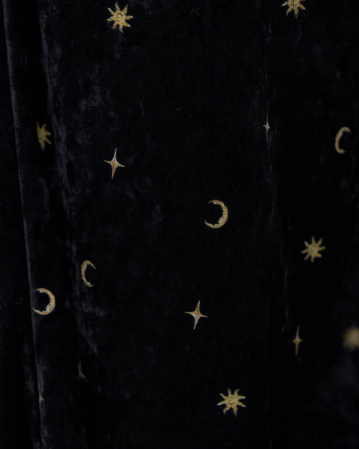 STICKER PRINT VELOUR PANTS