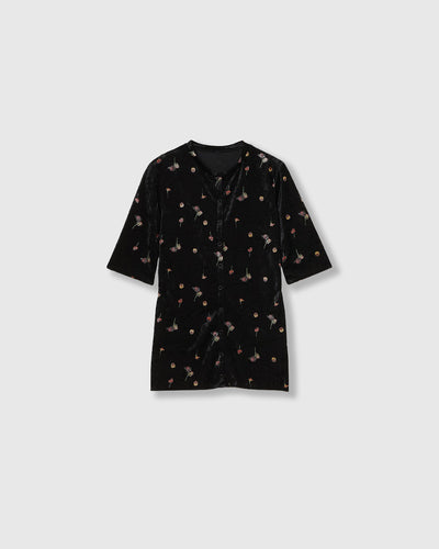 STICKER PRINT VELOUR TOPS