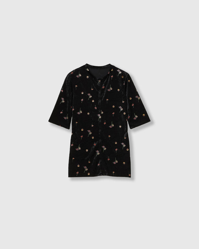 STICKER PRINT VELOUR TOPS