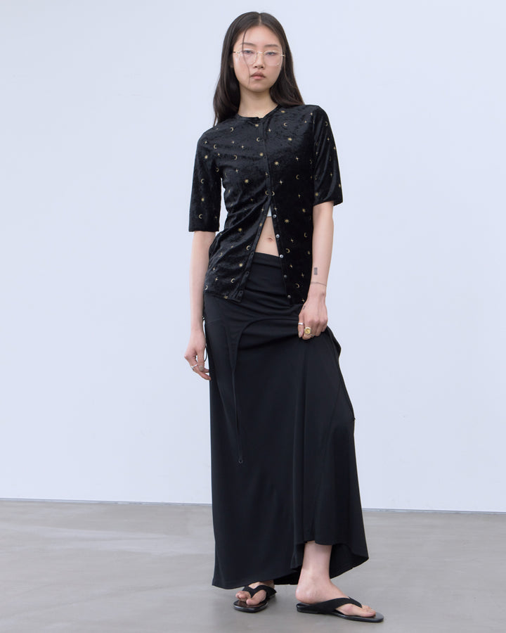 STICKER PRINT VELOUR TOPS