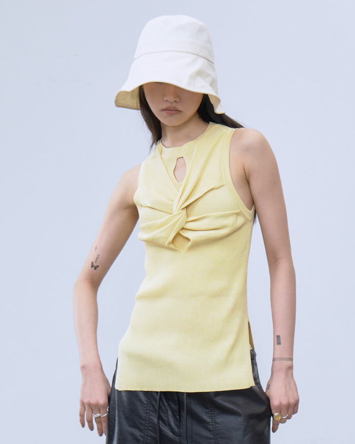 RIBBON DESIGN NYLON HAT