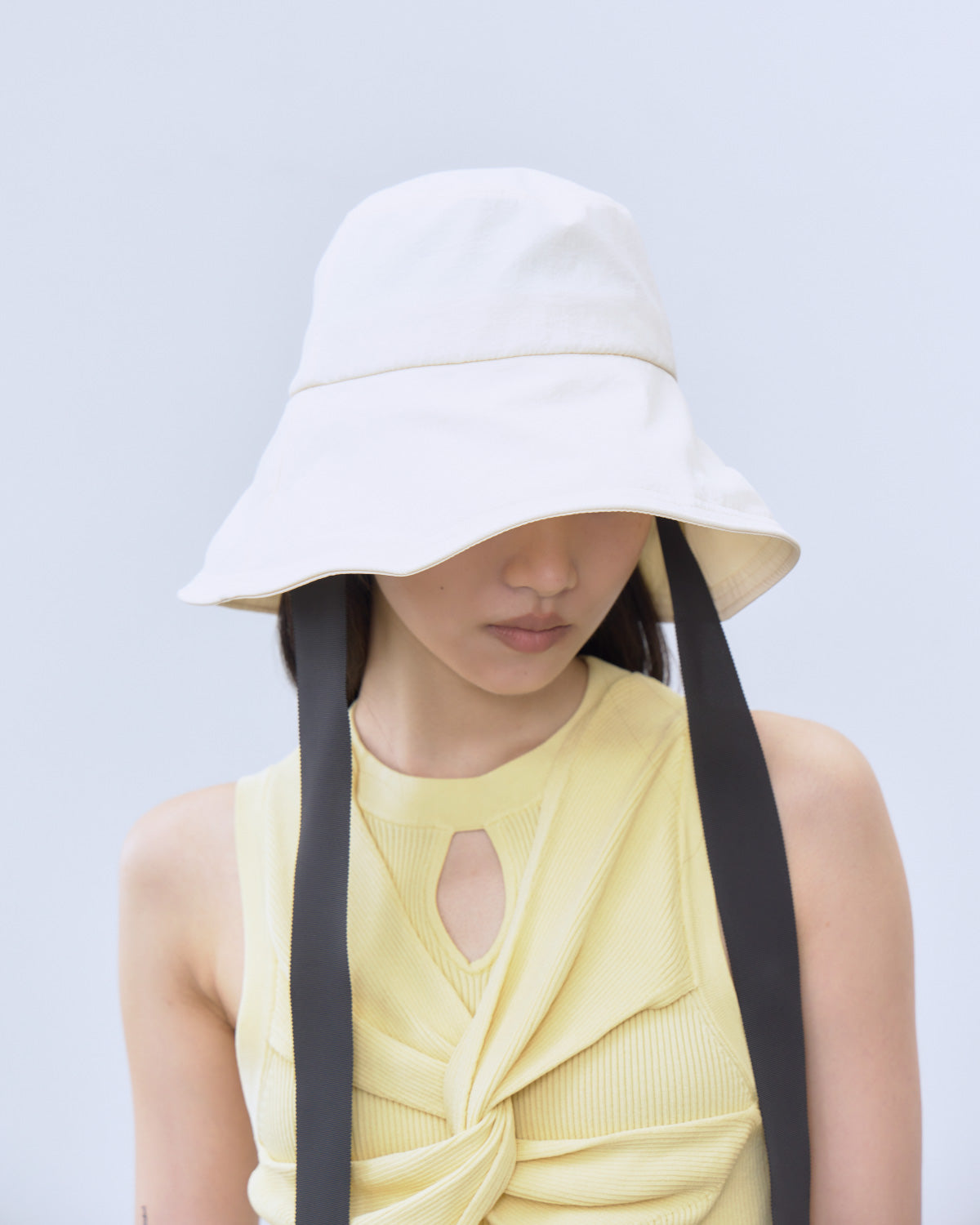 RIBBON DESIGN NYLON HAT