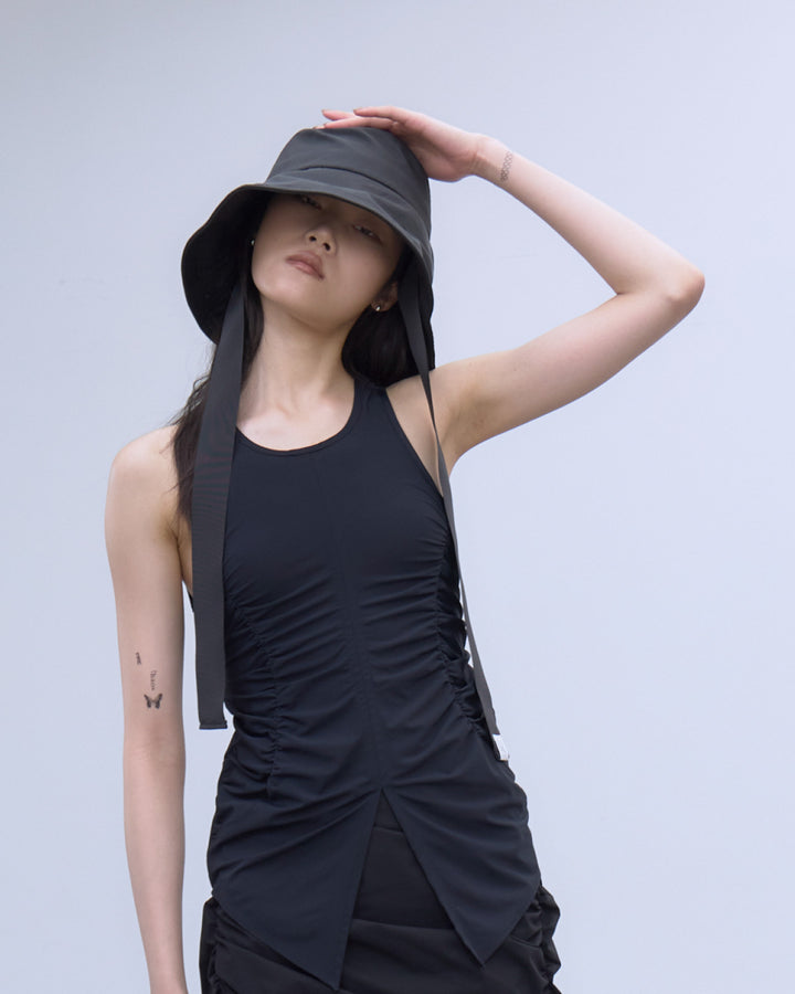 RIBBON DESIGN NYLON HAT