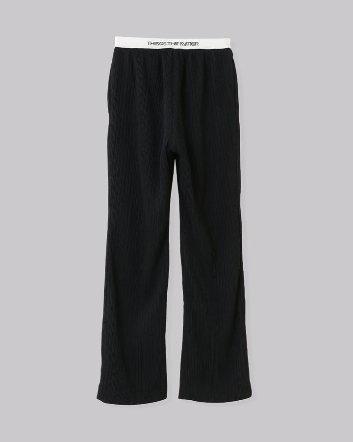 PLEATS RIB PANTS