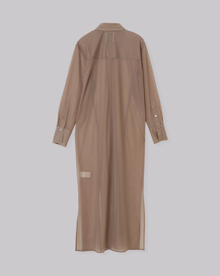 SHEAR MAXI SHIRT DRESS