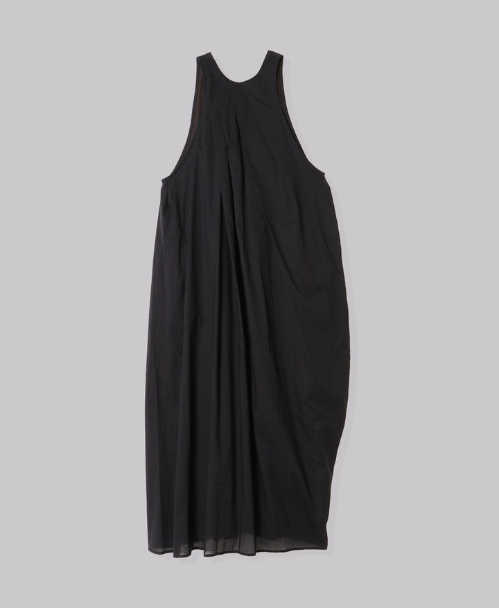 COTTON SILK SLEEVE-LESS MAXI DRESS
