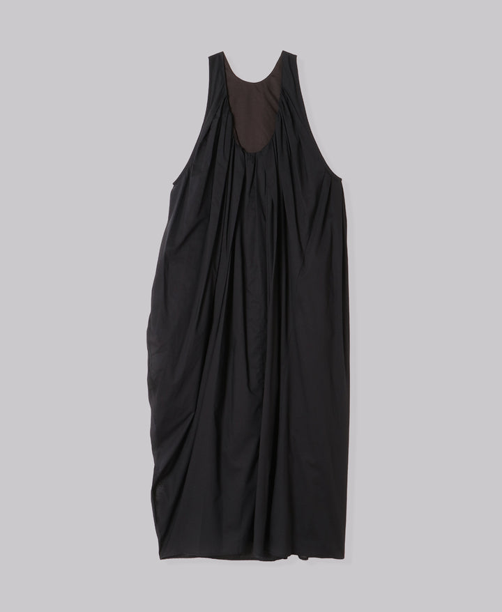 COTTON SILK SLEEVE-LESS MAXI DRESS